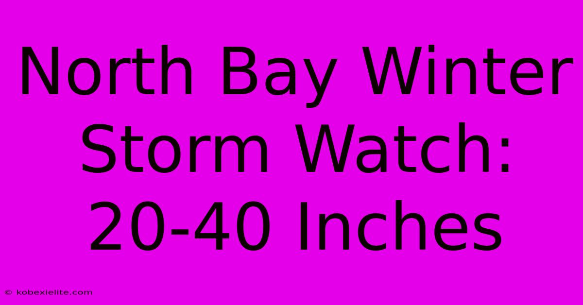 North Bay Winter Storm Watch: 20-40 Inches