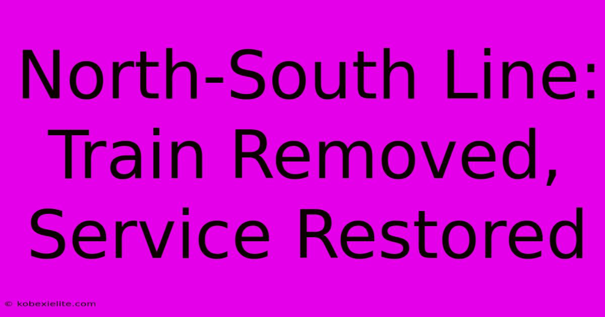 North-South Line: Train Removed, Service Restored