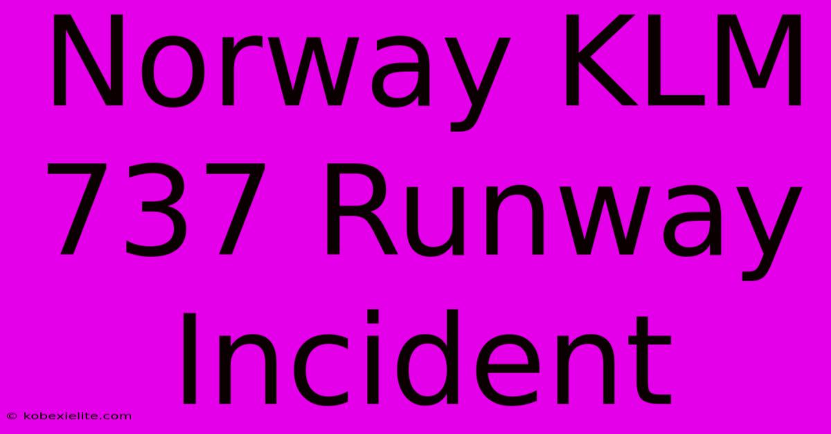 Norway KLM 737 Runway Incident