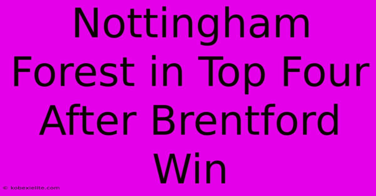 Nottingham Forest In Top Four After Brentford Win