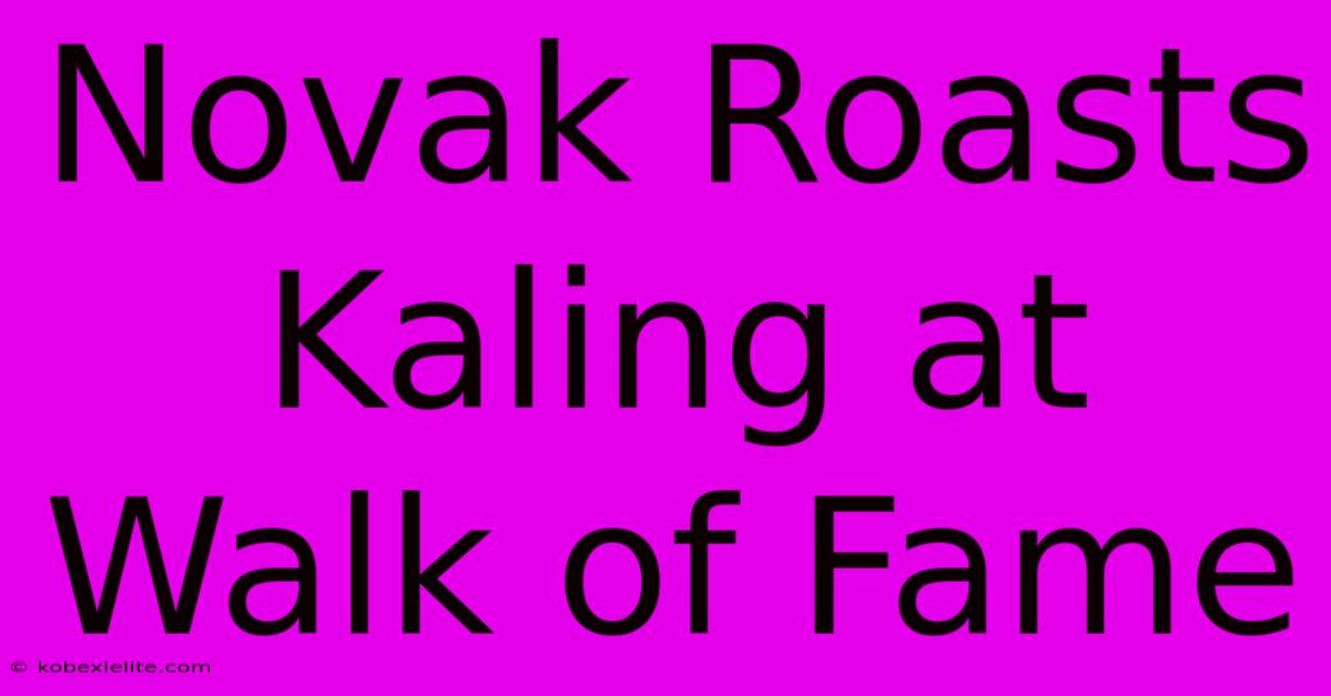 Novak Roasts Kaling At Walk Of Fame