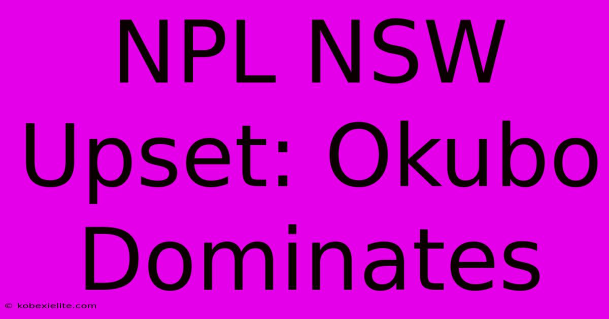 NPL NSW Upset: Okubo Dominates