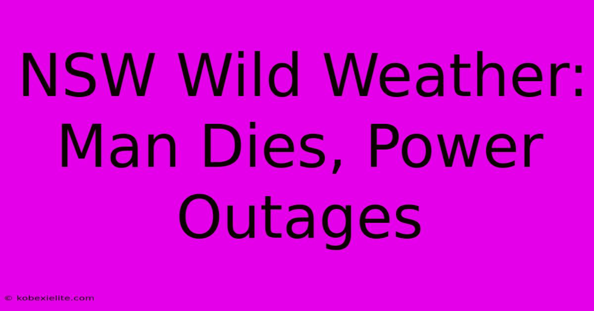 NSW Wild Weather: Man Dies, Power Outages