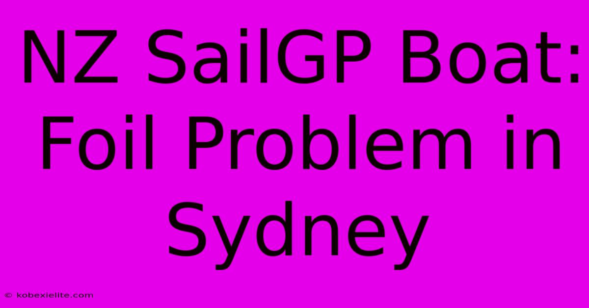 NZ SailGP Boat: Foil Problem In Sydney