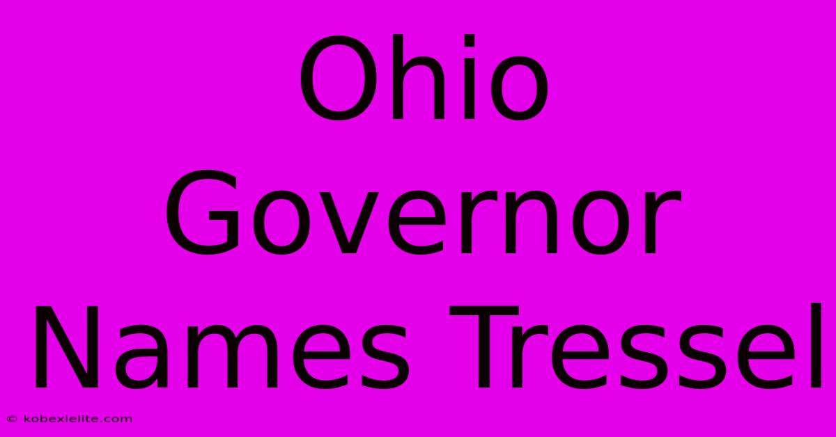 Ohio Governor Names Tressel