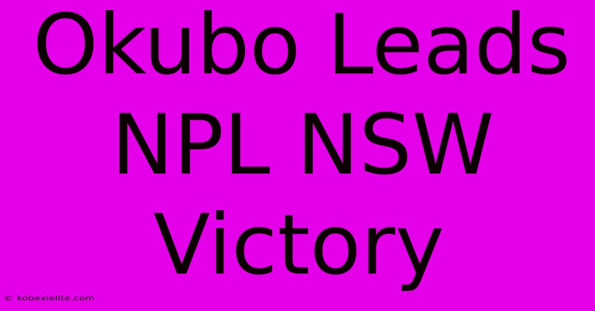 Okubo Leads NPL NSW Victory