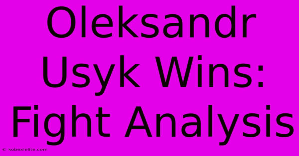 Oleksandr Usyk Wins: Fight Analysis