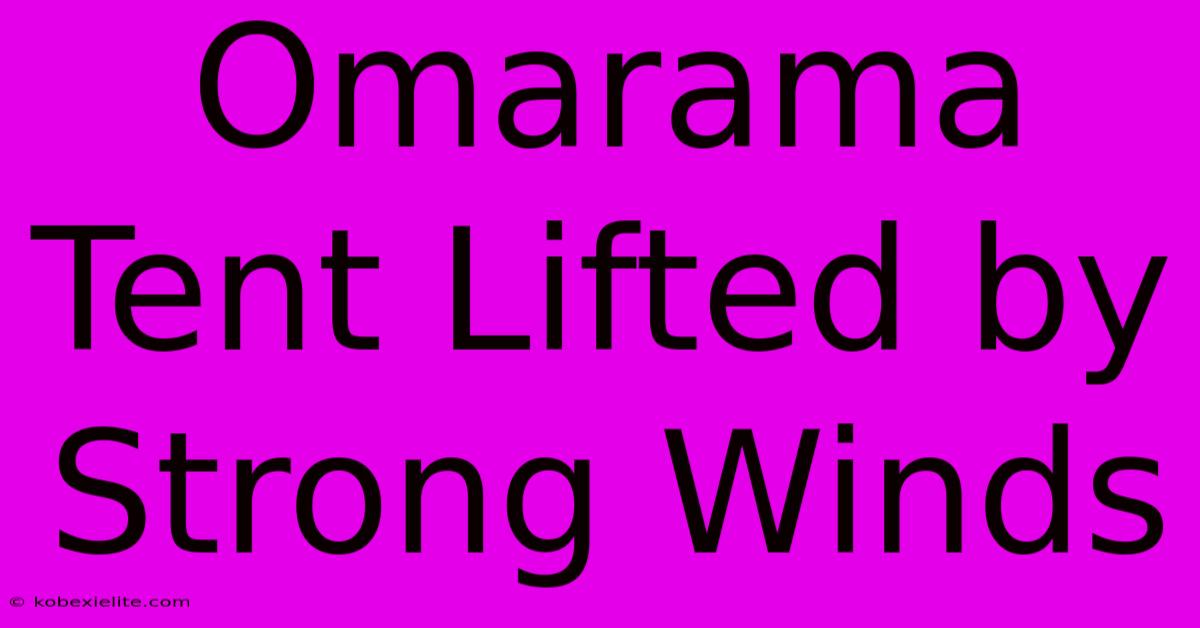 Omarama Tent Lifted By Strong Winds