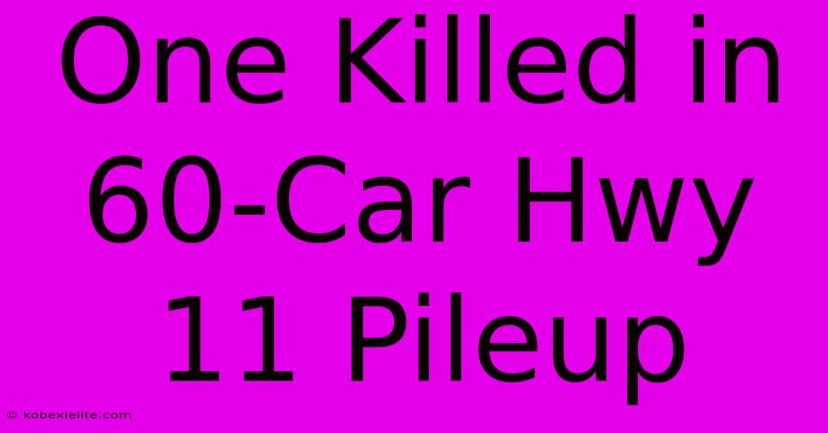 One Killed In 60-Car Hwy 11 Pileup