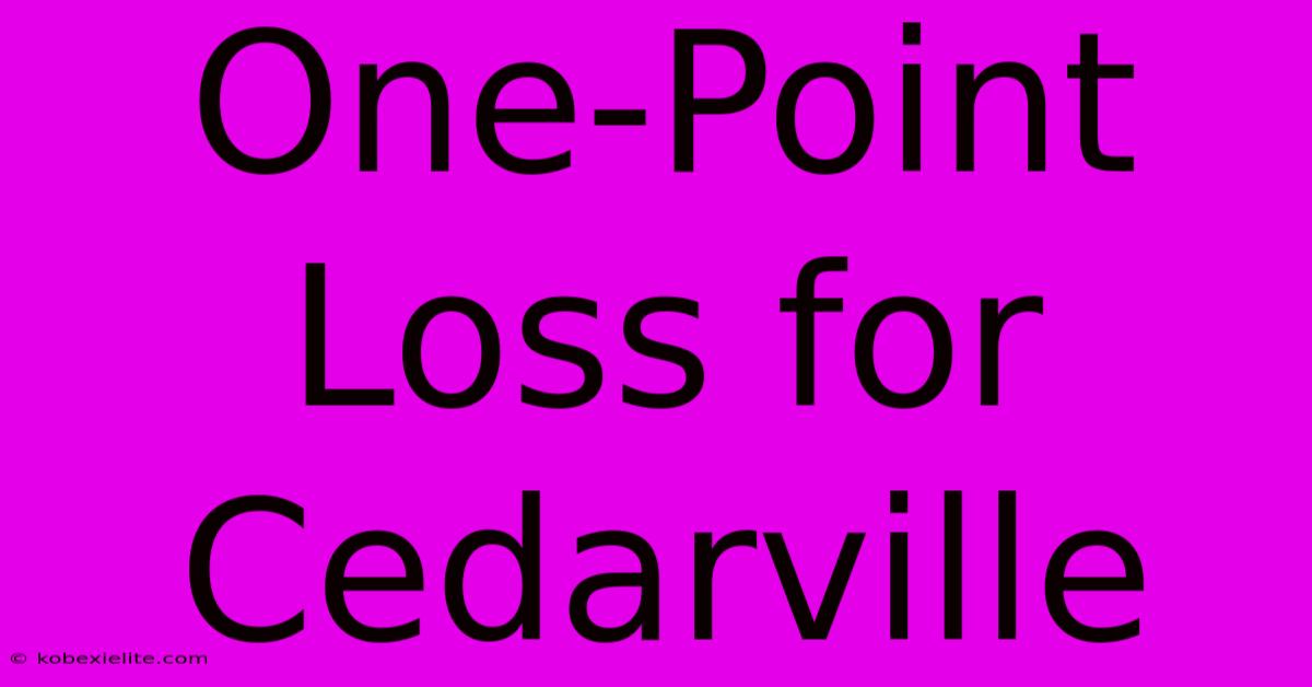 One-Point Loss For Cedarville