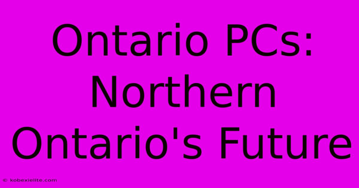 Ontario PCs: Northern Ontario's Future