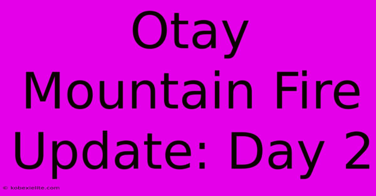 Otay Mountain Fire Update: Day 2