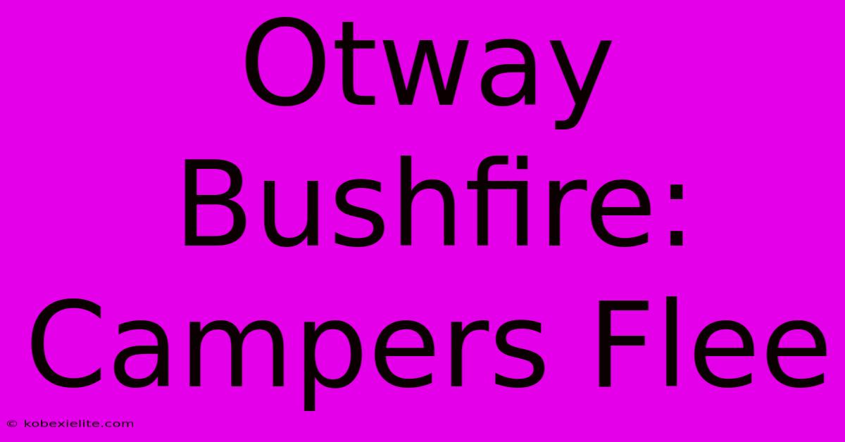 Otway Bushfire: Campers Flee