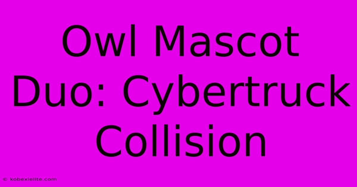 Owl Mascot Duo: Cybertruck Collision