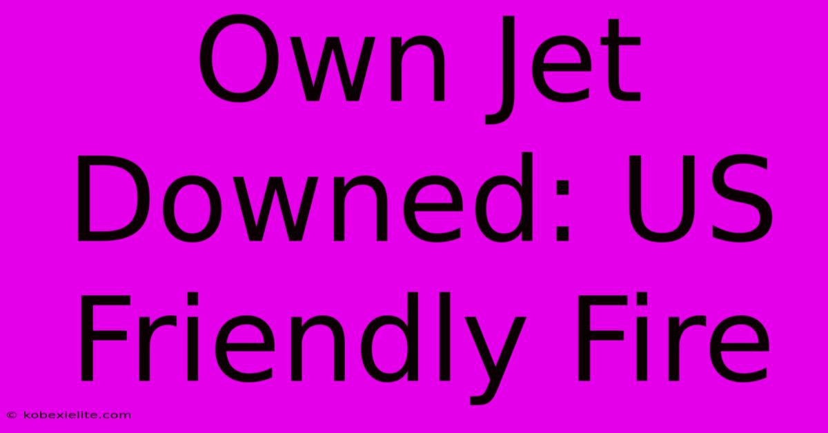 Own Jet Downed: US Friendly Fire