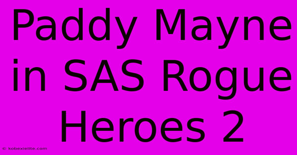 Paddy Mayne In SAS Rogue Heroes 2