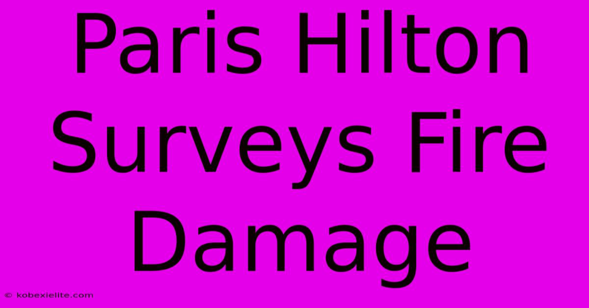 Paris Hilton Surveys Fire Damage