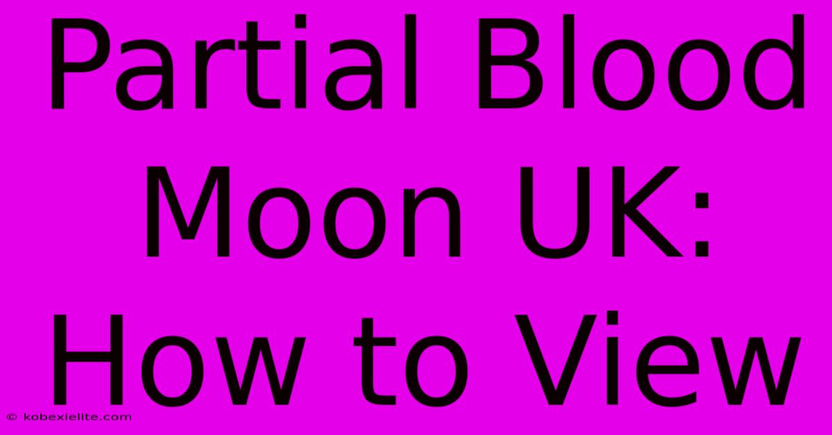 Partial Blood Moon UK: How To View