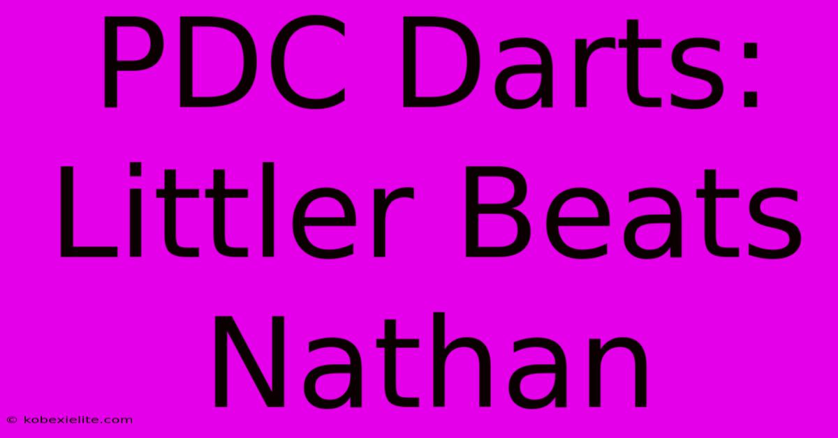 PDC Darts: Littler Beats Nathan