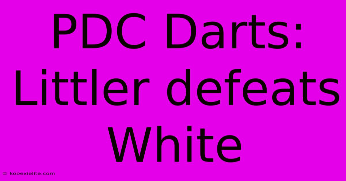 PDC Darts: Littler Defeats White