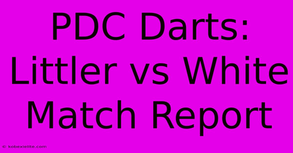 PDC Darts: Littler Vs White Match Report