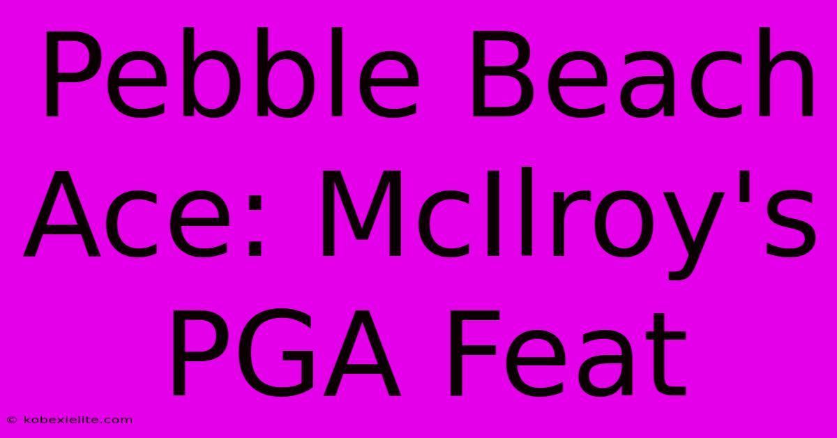 Pebble Beach Ace: McIlroy's PGA Feat