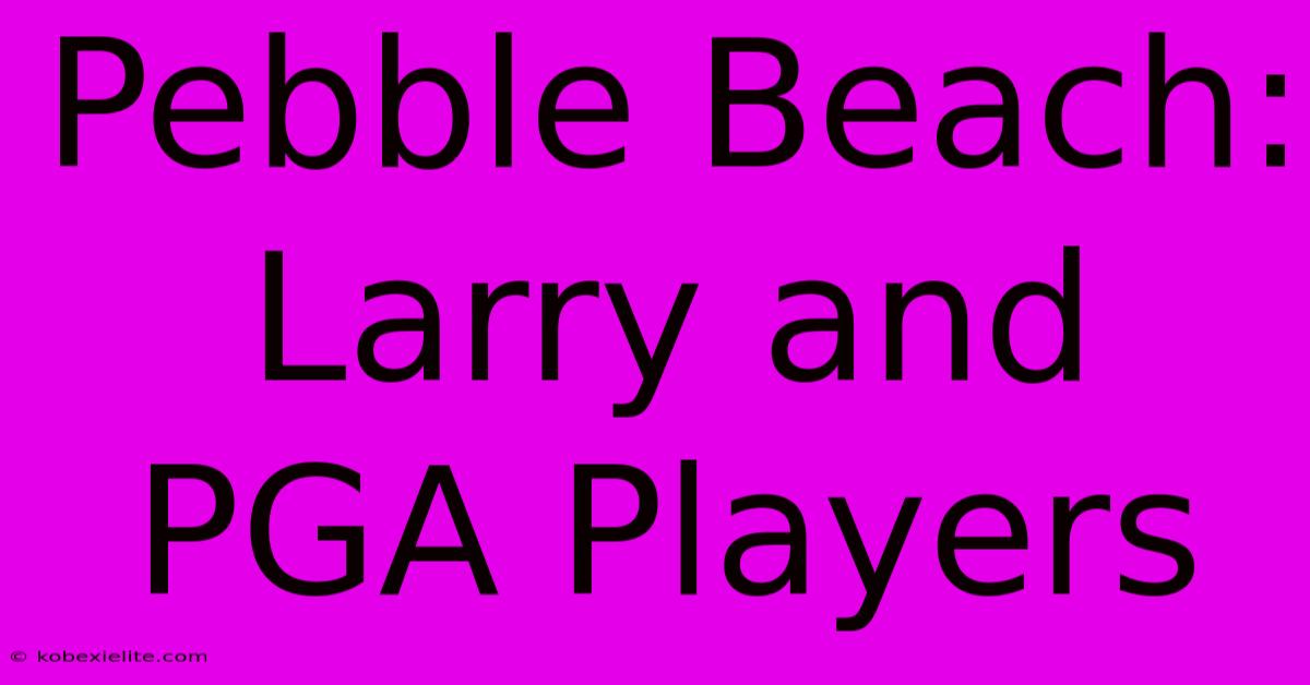 Pebble Beach: Larry And PGA Players