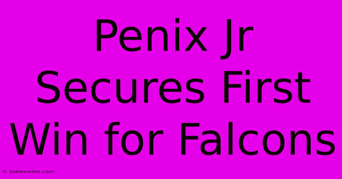 Penix Jr Secures First Win For Falcons