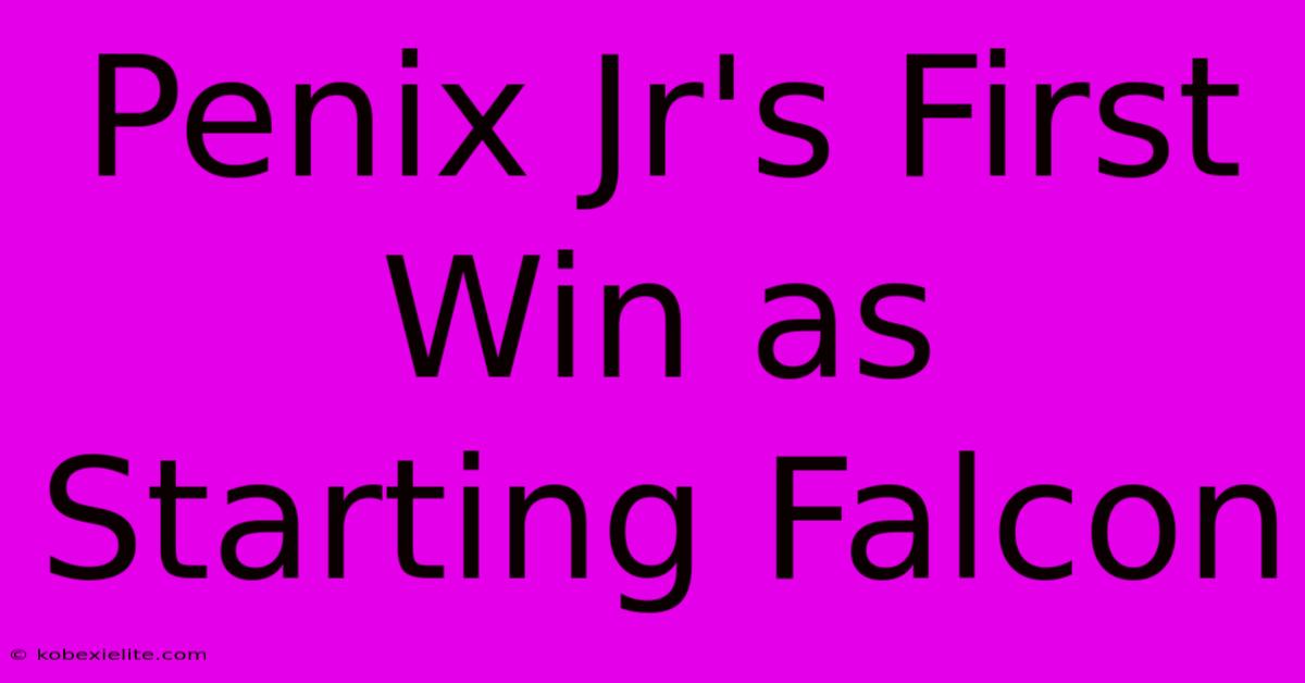 Penix Jr's First Win As Starting Falcon