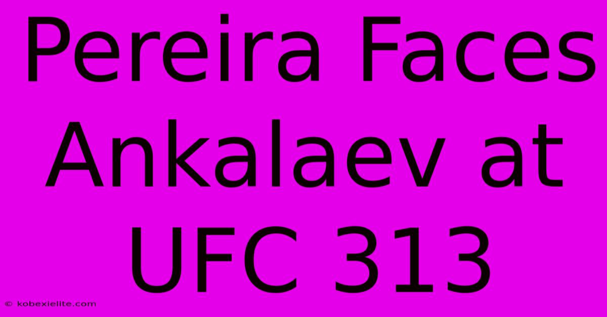 Pereira Faces Ankalaev At UFC 313