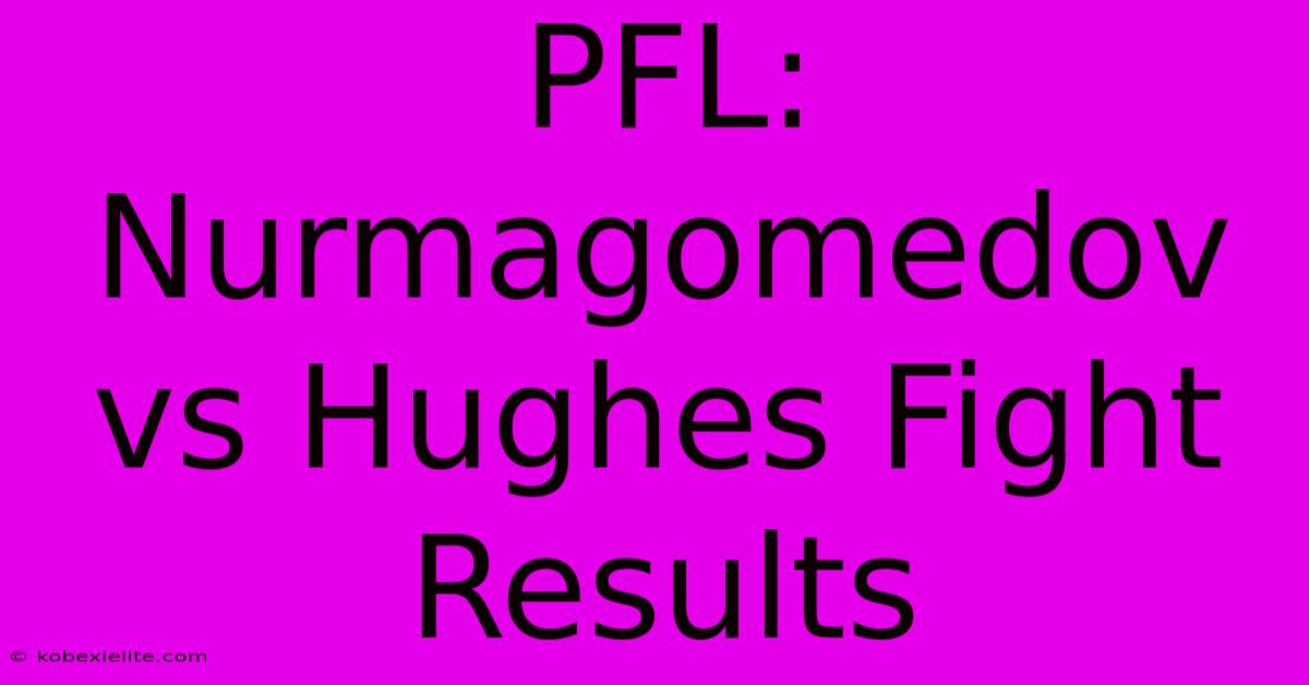 PFL: Nurmagomedov Vs Hughes Fight Results