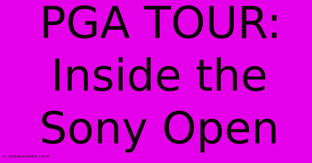 PGA TOUR: Inside The Sony Open