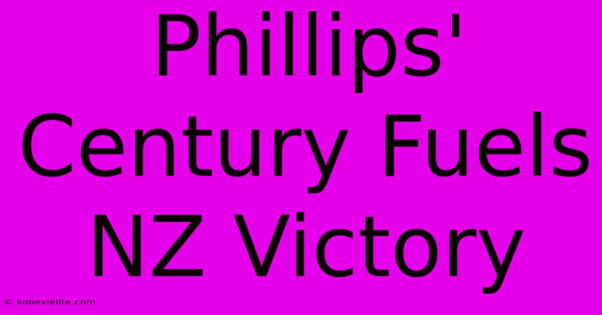 Phillips' Century Fuels NZ Victory