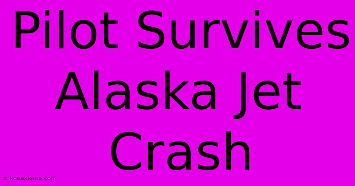 Pilot Survives Alaska Jet Crash