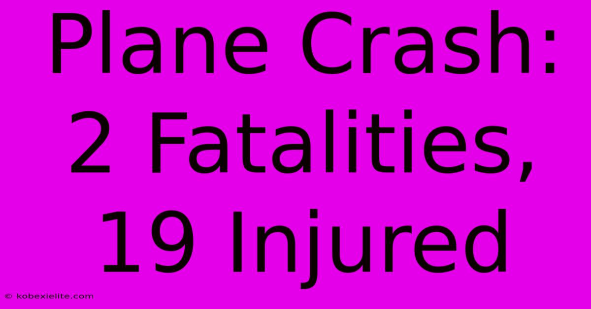 Plane Crash: 2 Fatalities, 19 Injured