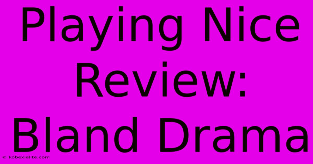 Playing Nice Review: Bland Drama