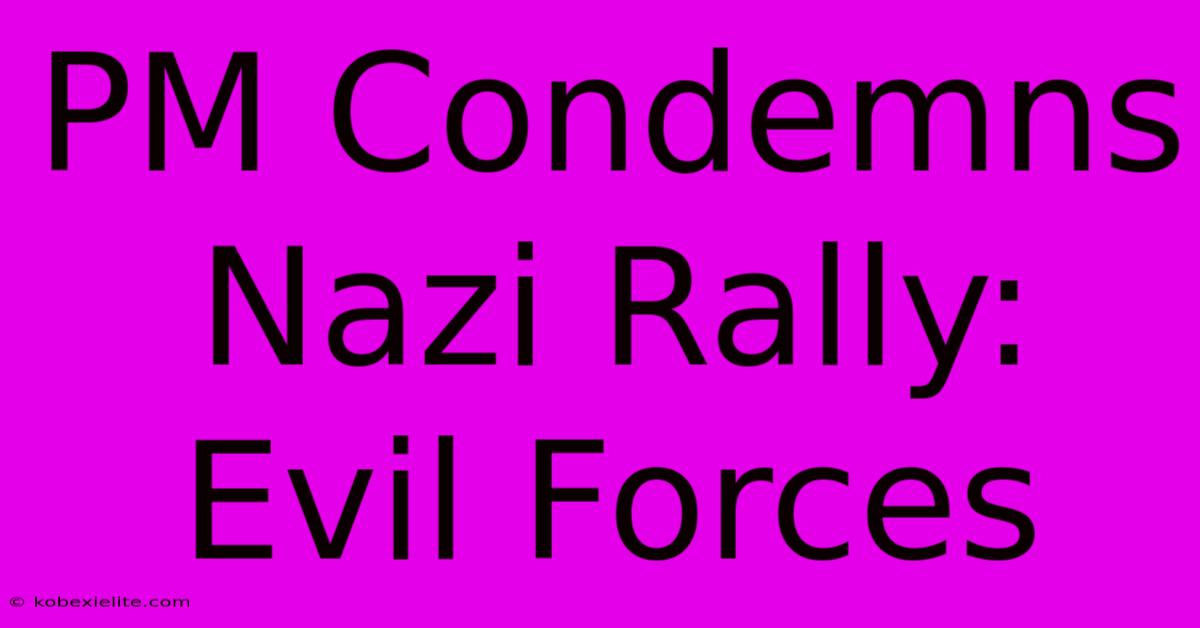 PM Condemns Nazi Rally: Evil Forces