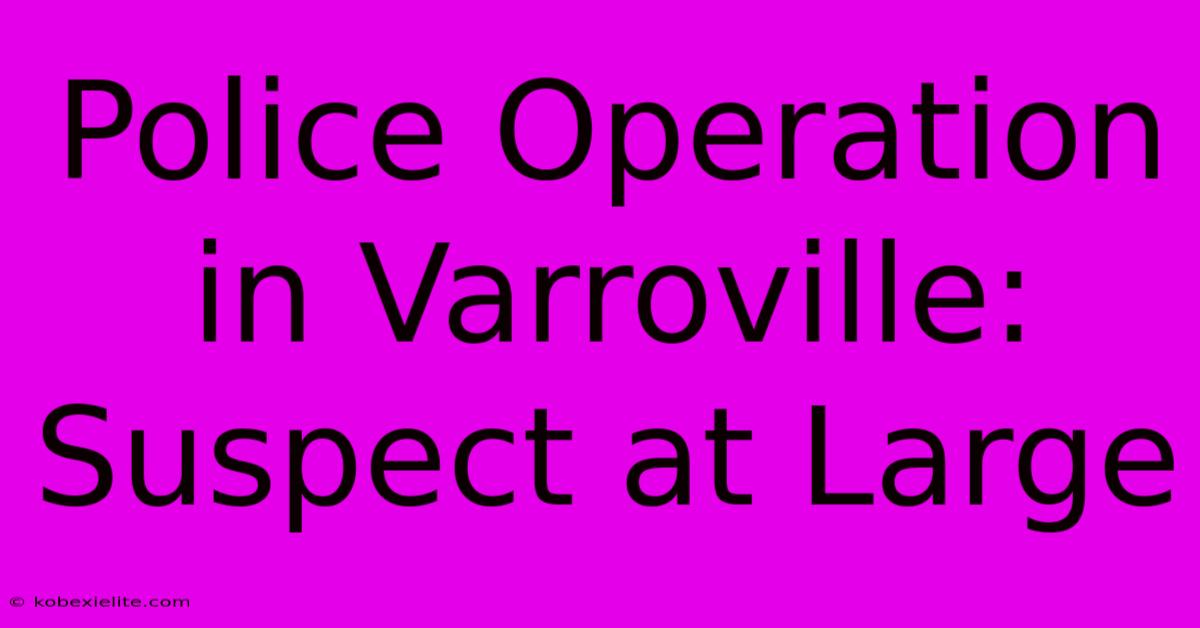 Police Operation In Varroville: Suspect At Large