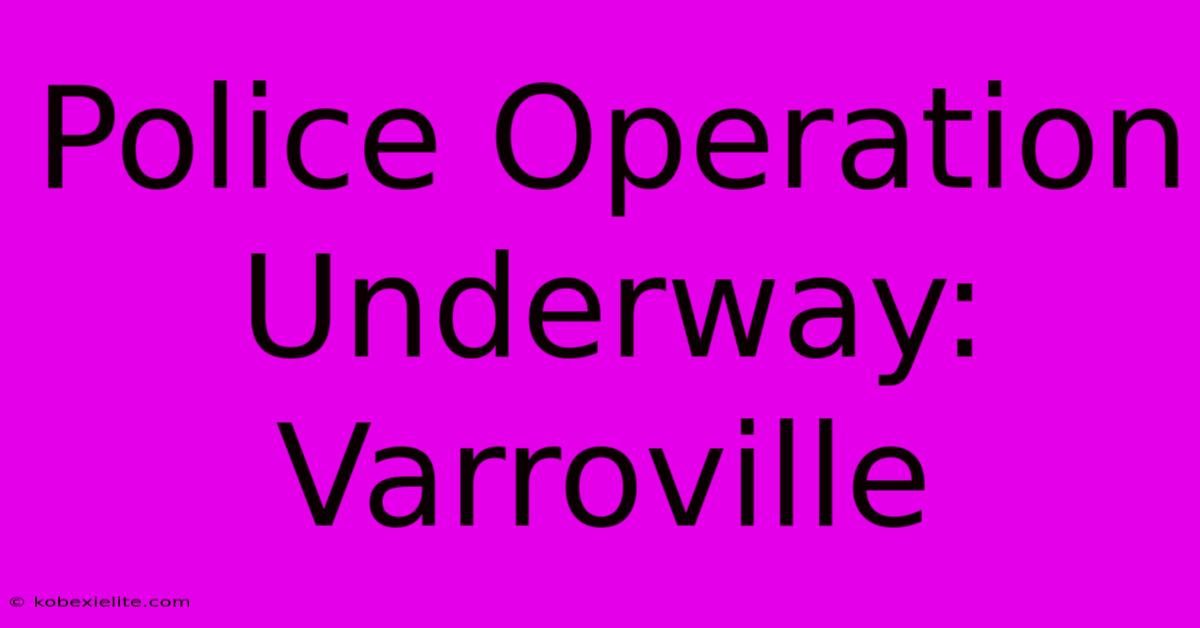 Police Operation Underway: Varroville