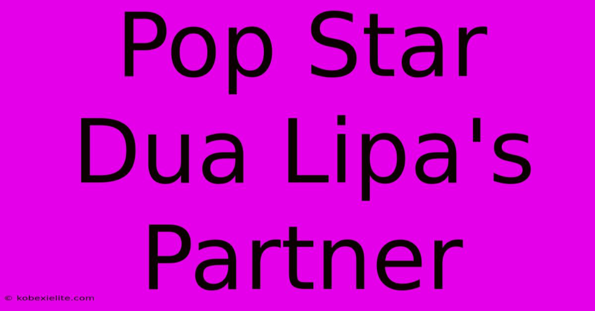 Pop Star Dua Lipa's Partner