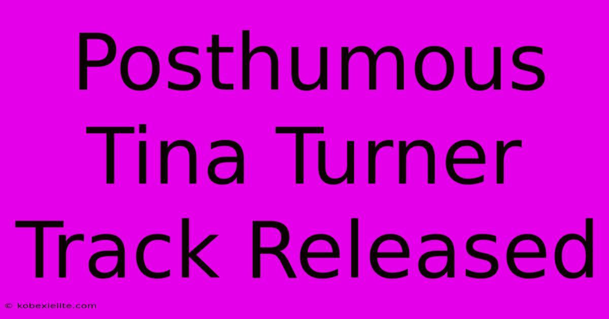 Posthumous Tina Turner Track Released