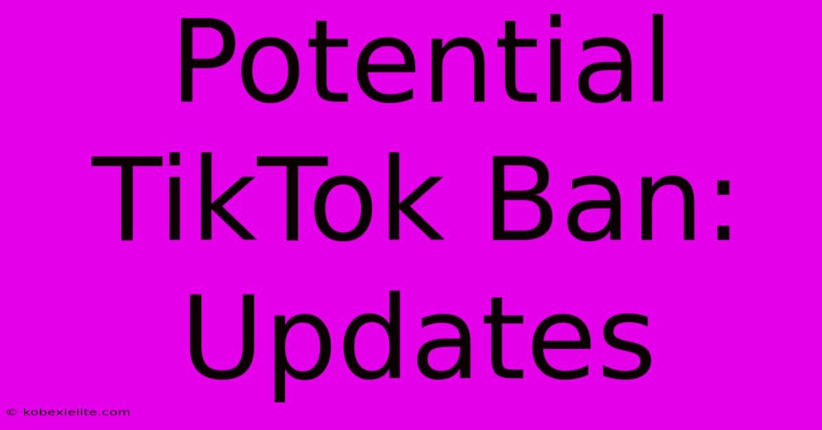 Potential TikTok Ban: Updates