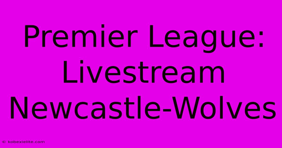 Premier League: Livestream Newcastle-Wolves