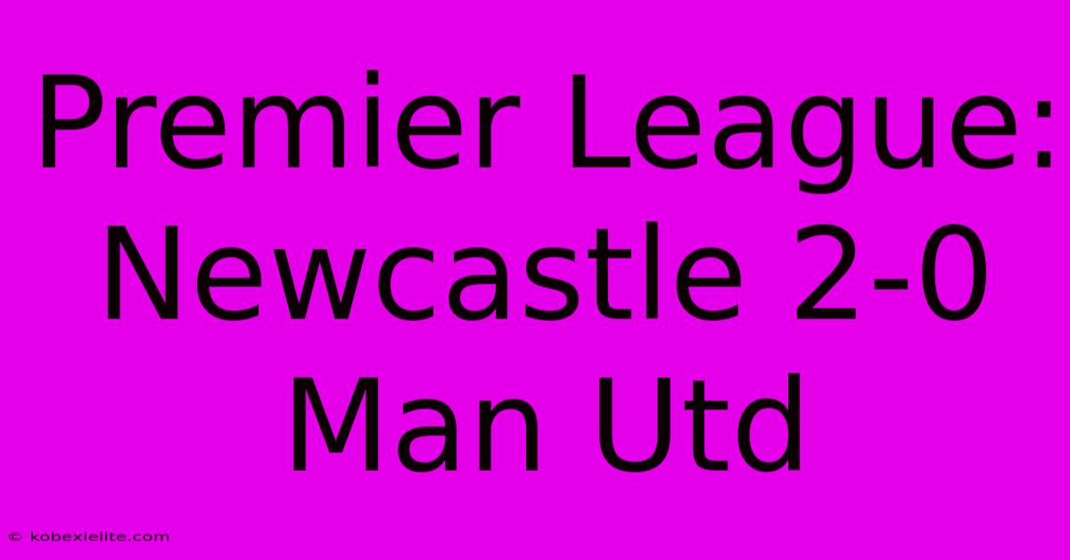 Premier League: Newcastle 2-0 Man Utd