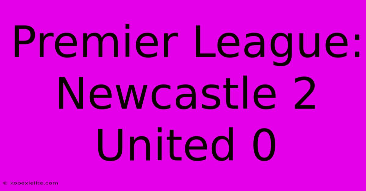 Premier League: Newcastle 2 United 0