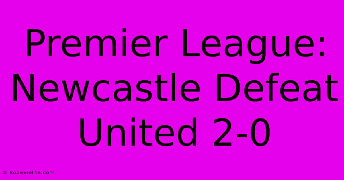 Premier League: Newcastle Defeat United 2-0