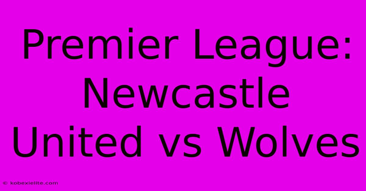 Premier League: Newcastle United Vs Wolves