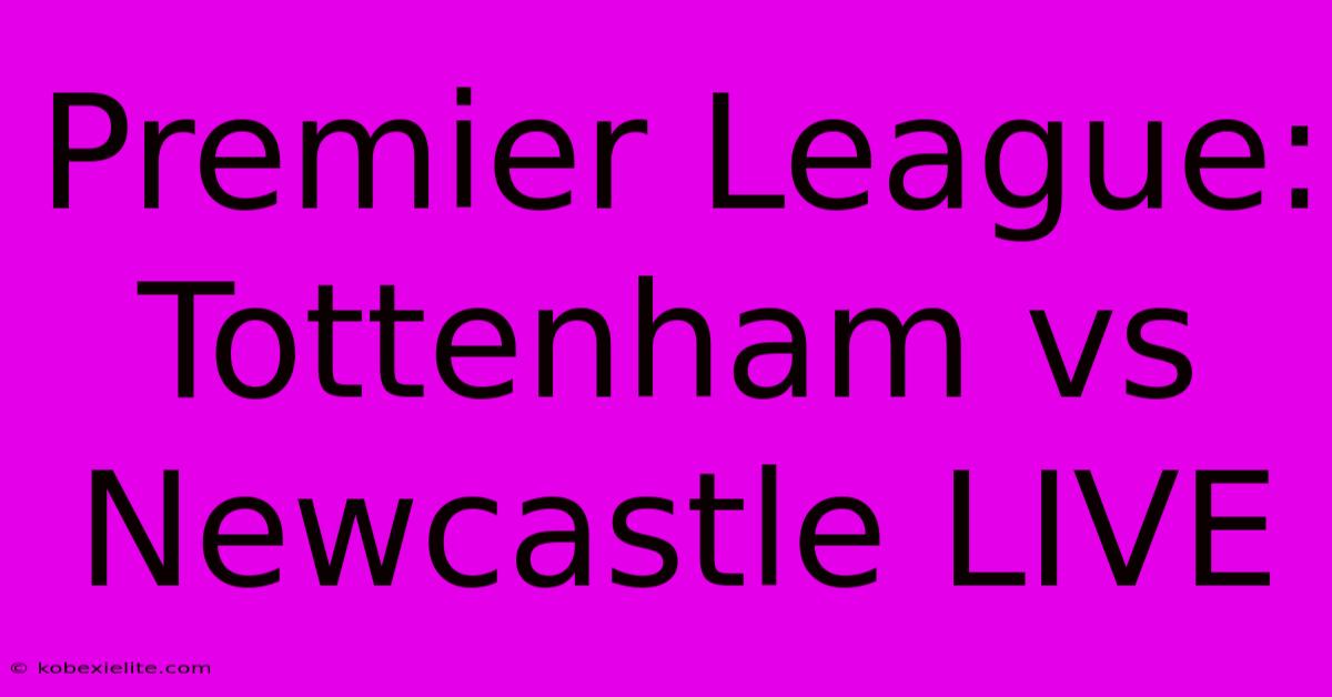 Premier League: Tottenham Vs Newcastle LIVE