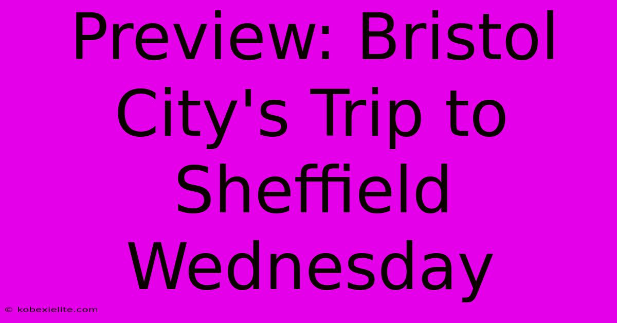 Preview: Bristol City's Trip To Sheffield Wednesday