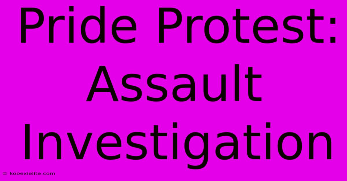 Pride Protest: Assault Investigation